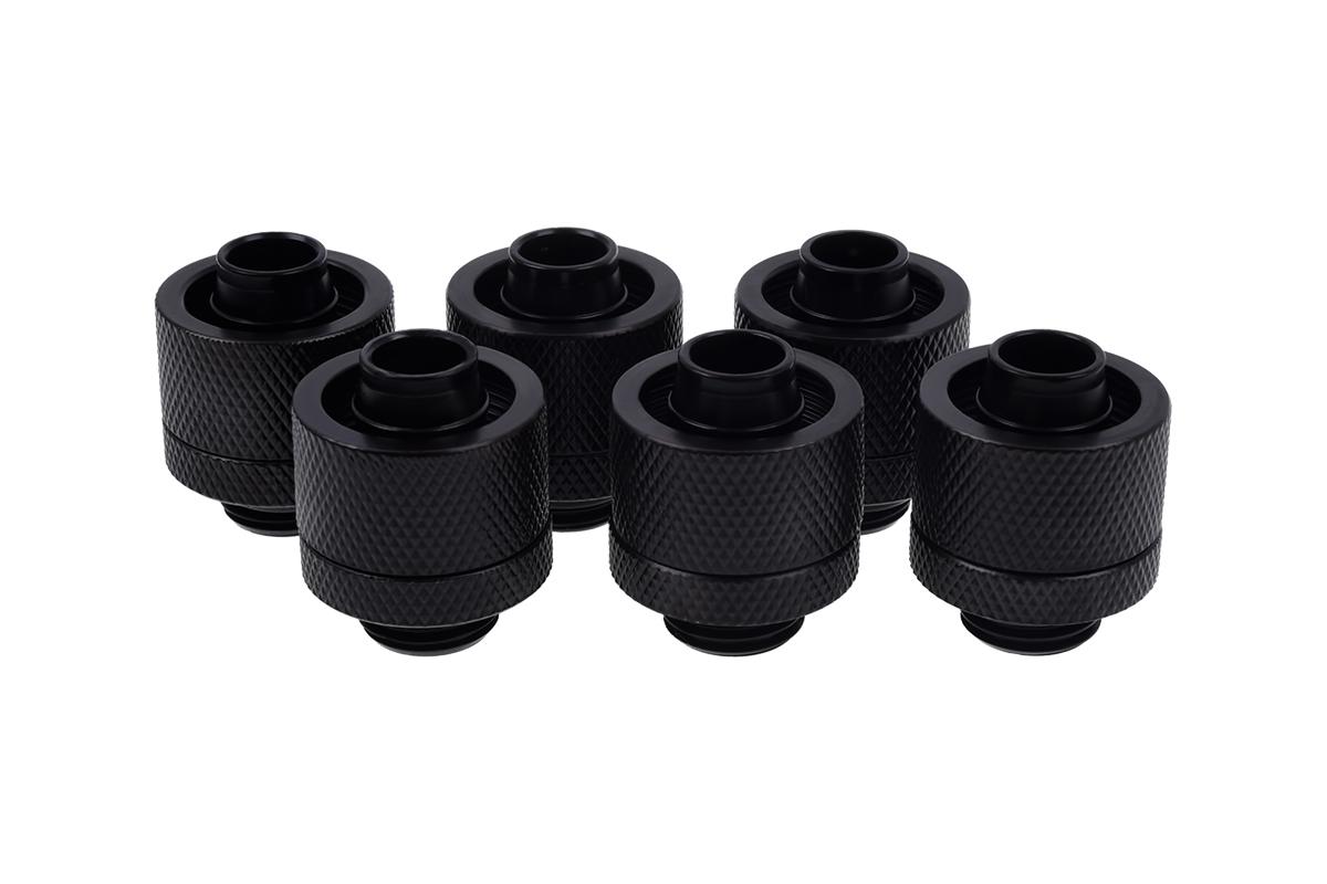 Фитинг Alphacool Eiszapfen, Удължител, 16/10mm, G1/4, Черен мат, 6 броя 1