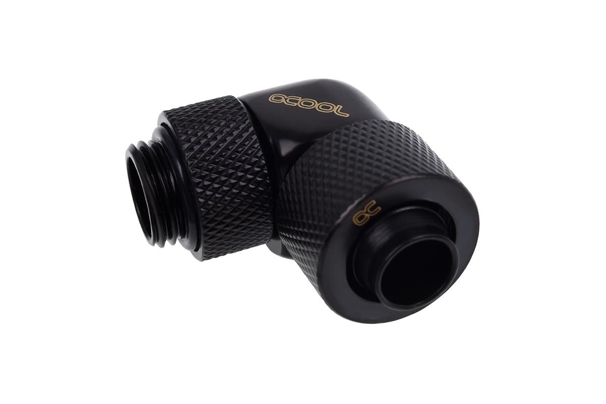 Фитинг Alphacool Eiszapfen, Удължител, 90°, 13/10mm, G1/4, Черен мат 1