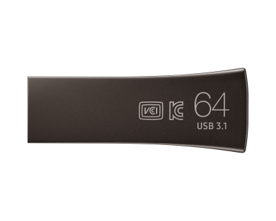 USB памет Samsung BAR Plus, 64GB, USB-A, Titanium Gray 1