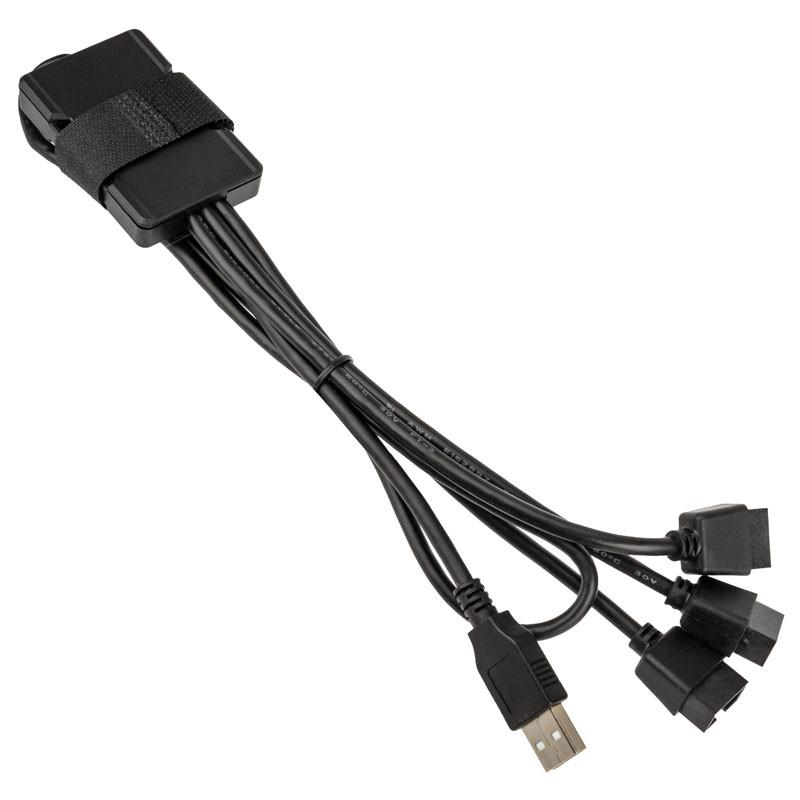 USB Хъб Lian Li PW-U2TPAB USB 2.0 1-към-3 Hub - Черно 1