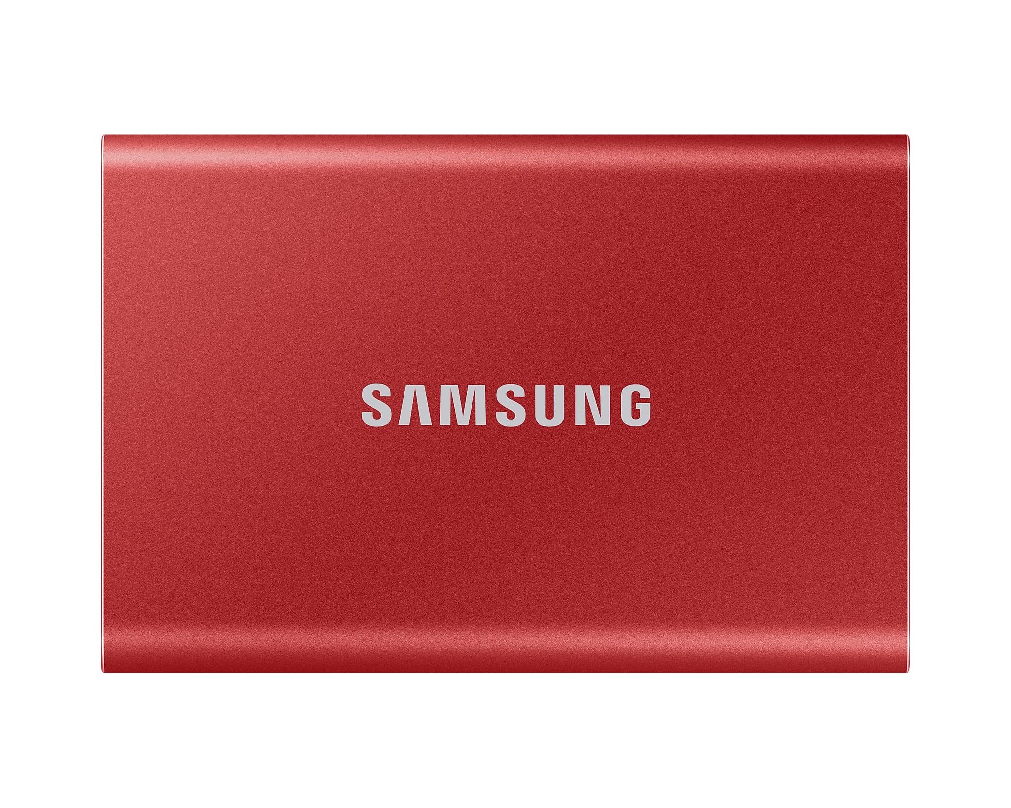 Външен SSD Samsung T7 Indigo Red SSD 2TB, USB-C 1