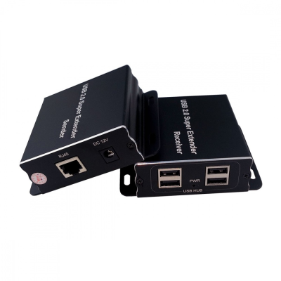 USB Extender (усилвател) ESTILLO ASKHU04-USB 1x4, усилва USB сигнал до 100 м по UTP кабел CAT5e/6 1