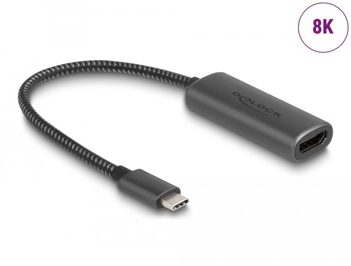 Адаптер DeLock 64229, USB-C - HDMI (DP Alt Mode), 8K, HDR 1