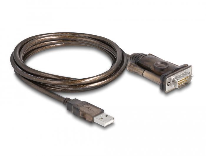 Адаптер Delock USB 2.0 Type-A - Serial RS-232 D-Sub 9 pin мъжко, 1.5 m 1