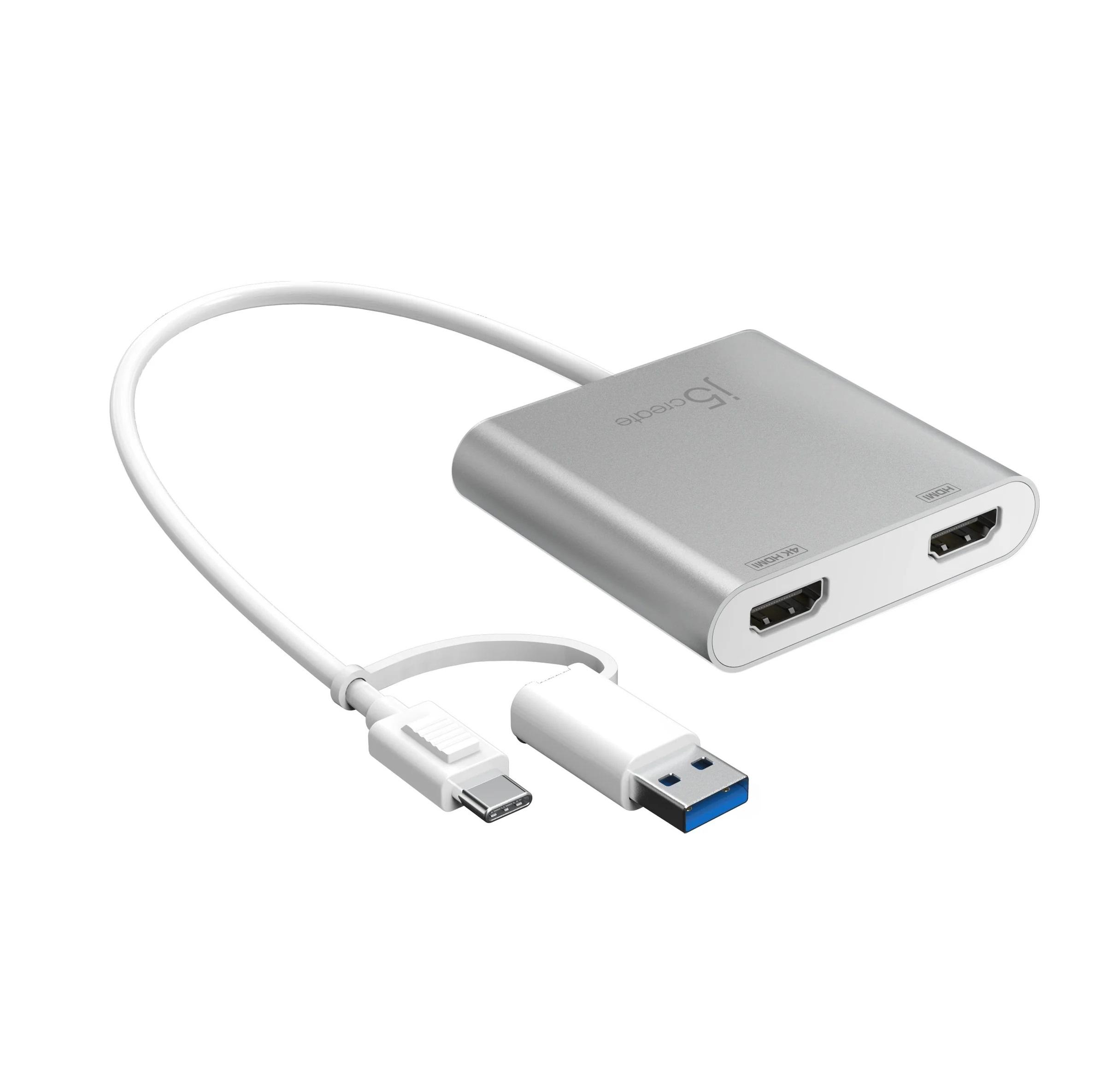 Адаптер j5create JCA365, За 2 монитора, USB-C - 2 x HDMI 1