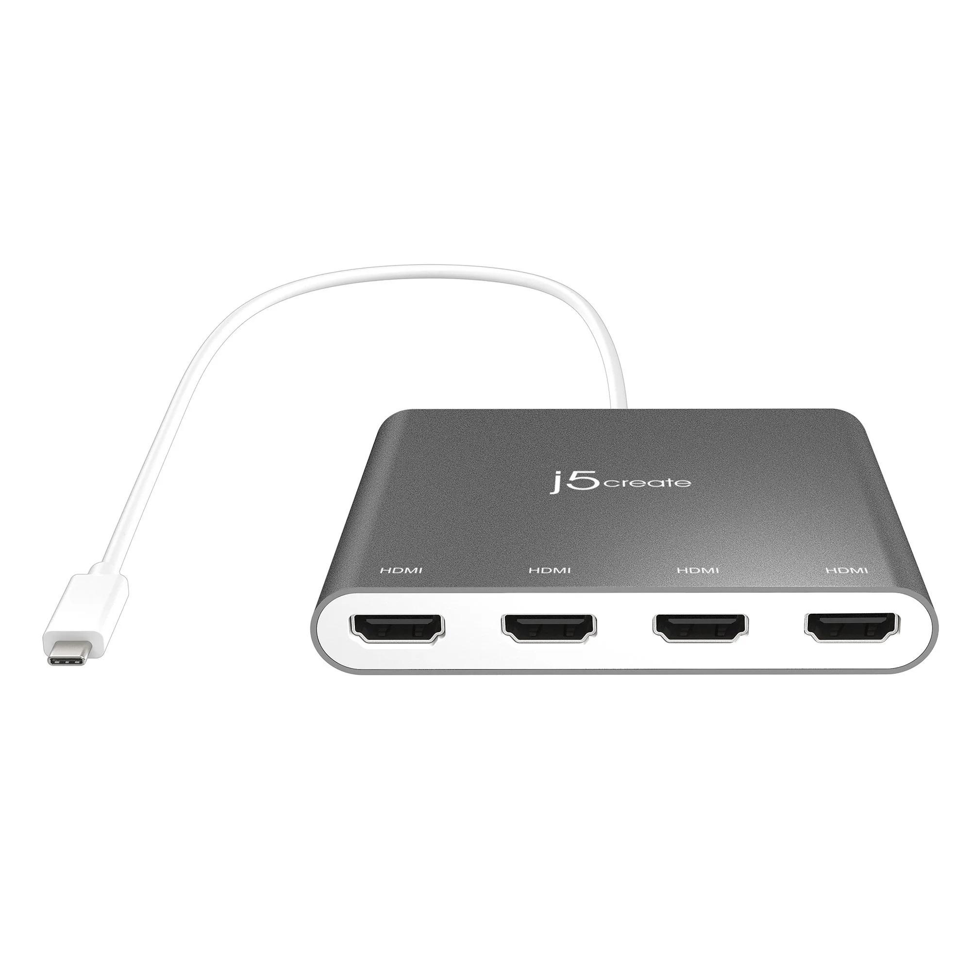 Адаптер j5create JCA366, За 4 монитора, USB-C - 4 x HDMI 1