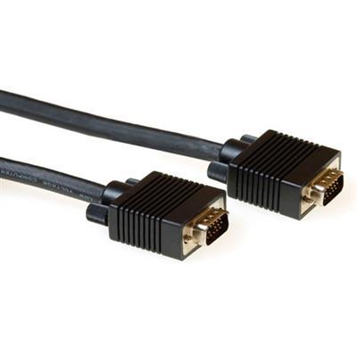 Кабел ACT AK4271, VGA мъжко - VGA мъжко, 15 pin, 15 м, Черен, Булк 1