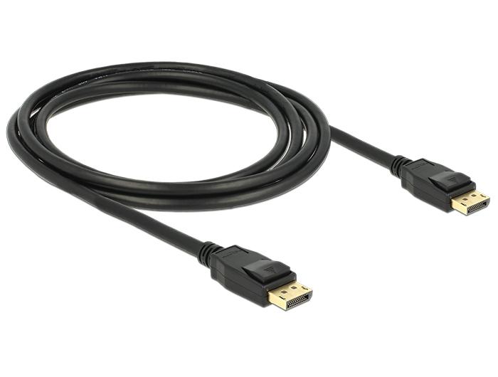 Кабел Delock DisplayPort мъжко - DisplayPort мъжко, 2.0м, 4K, Черен 1