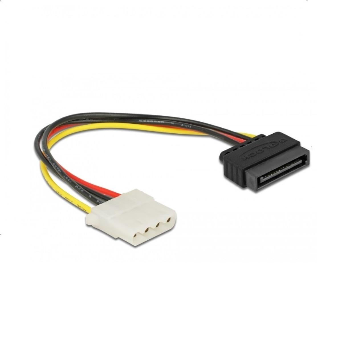 Кабел DeLock Power Cable SATA 15 pin женско към 4 pin женско, 20 cm 1