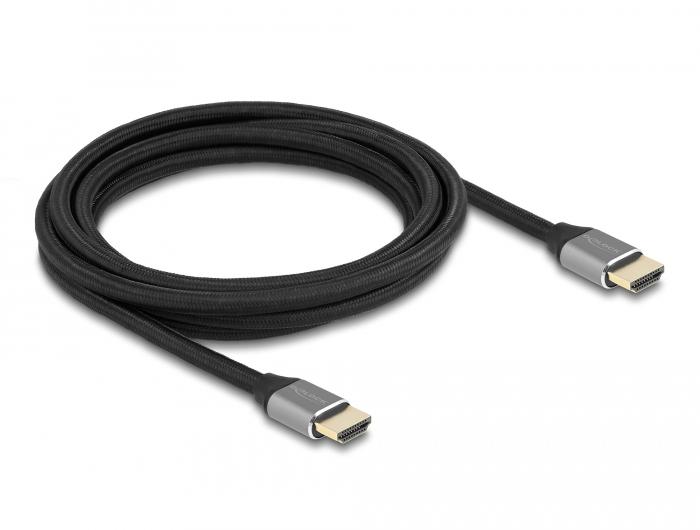 Кабел Delock Ultra High Speed, HDMI мъжко - HDMI мъжко, 48 Gbit/s, 8K 60 Hz, 3 м, Сив 1