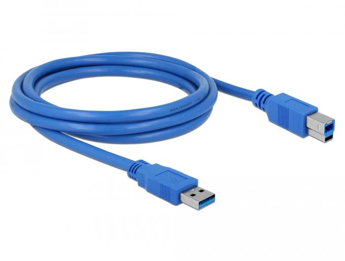 Кабел Delock USB-A - USB-B, 2m 1