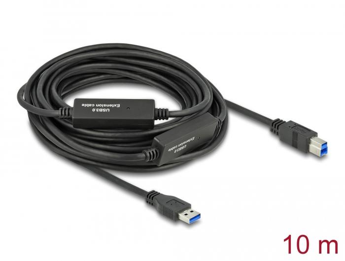 Кабел Delock USB-A - USB-B, USB 3.2, 10м 1