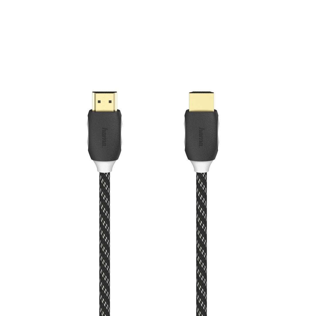 Кабел HAMA 205444, HDMI мъжко - HDMI мъжко, Ethernet, 1.5 м, Позлатени конектори, Черен 1