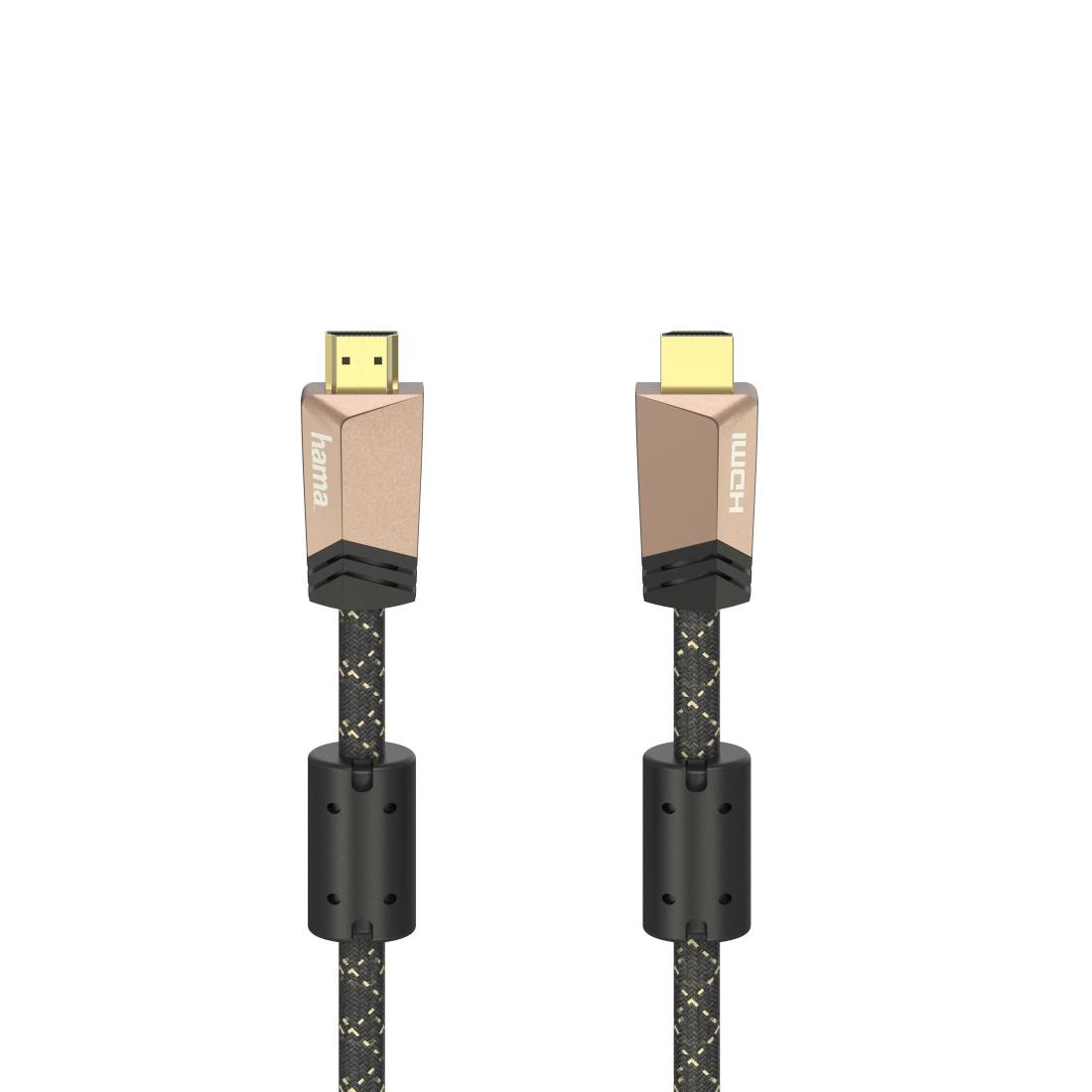 Кабел HAMA Premium, HDMI мъжко - HDMI мъжко, 1.5 м, Ферит, Позлатени конектори 1