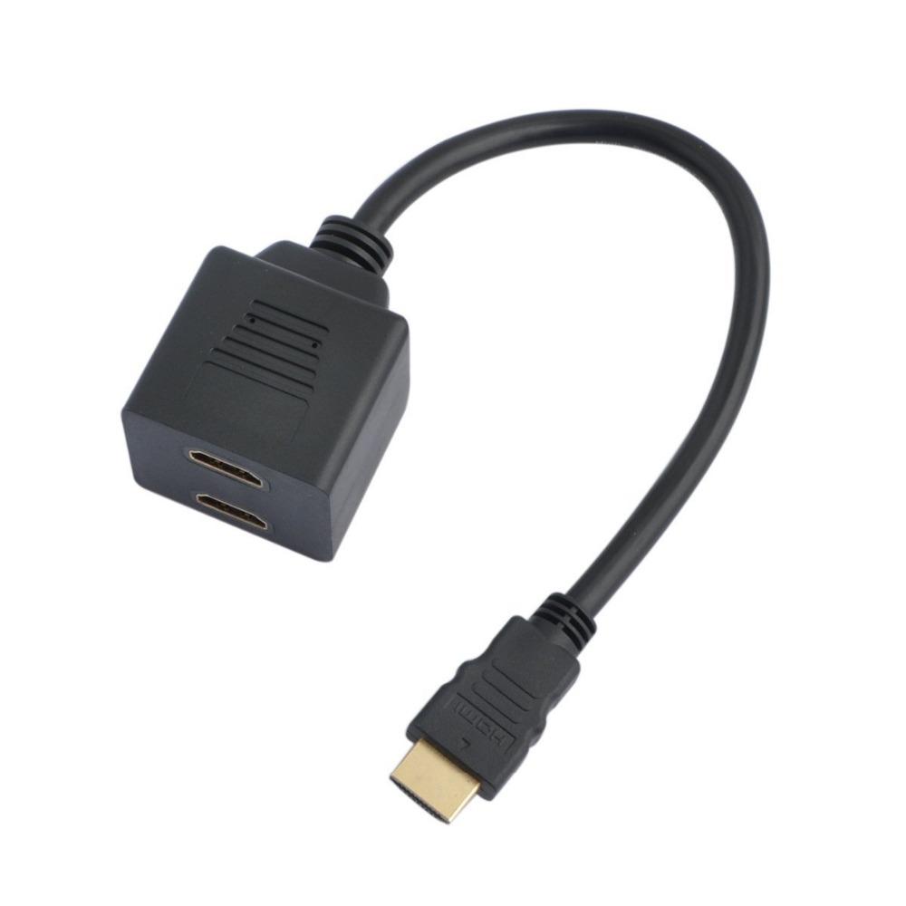 Конвертор (сплитер) ESTILLO, HDMI мъжко - 2 x HDMI женско, Черен 1