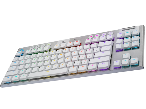 Безжична геймърска механична клавиатура Logitech, G915 TKL White Lightsync RGB, Tactile суичове 3