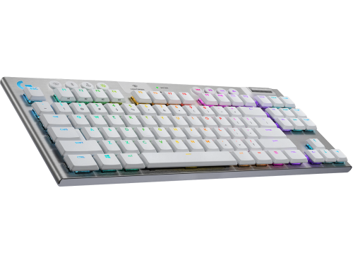 Безжична геймърска механична клавиатура Logitech, G915 TKL White Lightsync RGB, Tactile суичове 4