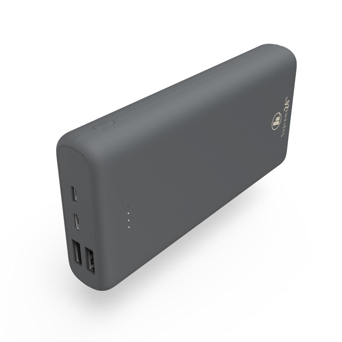 Външна батерия HAMA Supreme 24HD, 24000 mAh, LiPolym, 1 x USB-C, 2 x USB-A, Сив 1