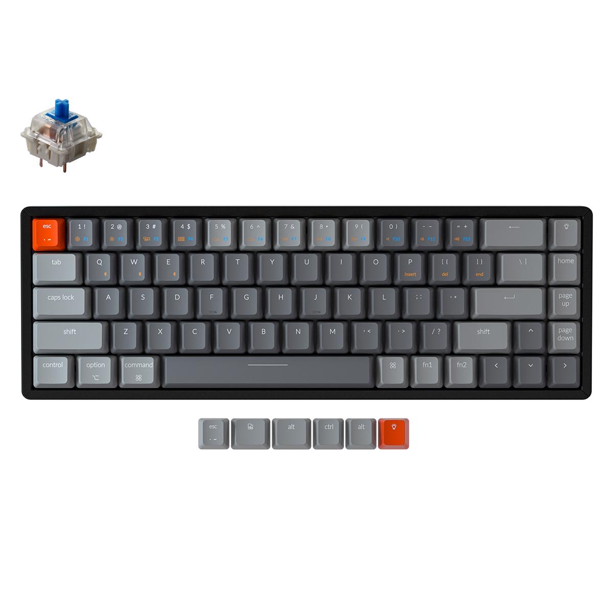 Геймърска Механична клавиатура Keychron K6 Aluminum 65% Gateron Blue Switch RGB LED Gateron Blue Switch ABS 1