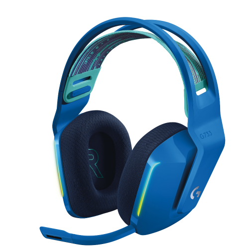 Геймърски слушалки Logitech G733 Blue Lightspeed Wireless RGB, Микрофон, Сини 1