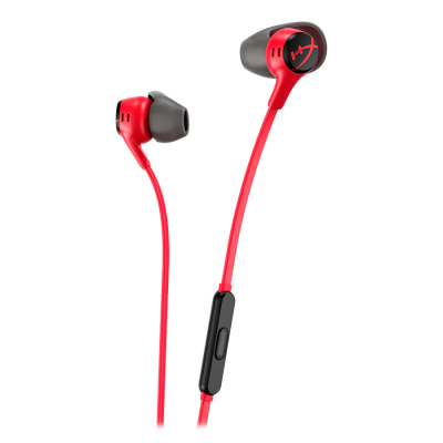 Геймърски слушалки тапи с микрофон HyperX Cloud Earbuds II Red 1