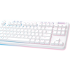 Безжична геймърска механична клавиатура Logitech G G715, TKL, Tactile, RGB LED, US Layout, бяла 1