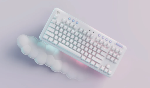 Безжична геймърска механична клавиатура Logitech G G715, TKL, Tactile, RGB LED, US Layout, бяла 4