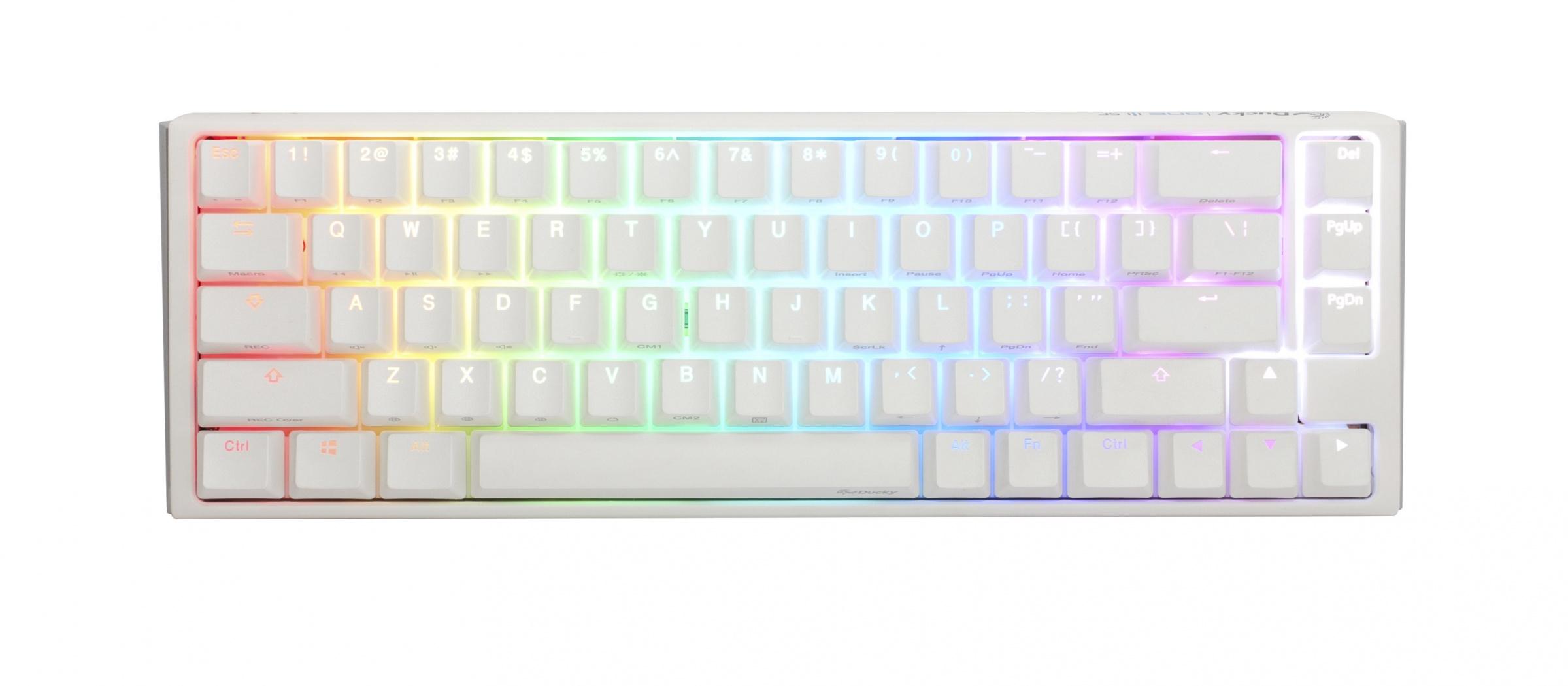 Геймърскa механична клавиатура Ducky One 3 Pure White SF 65%, Hotswap Cherry MX Black, RGB, PBT Keycaps 1