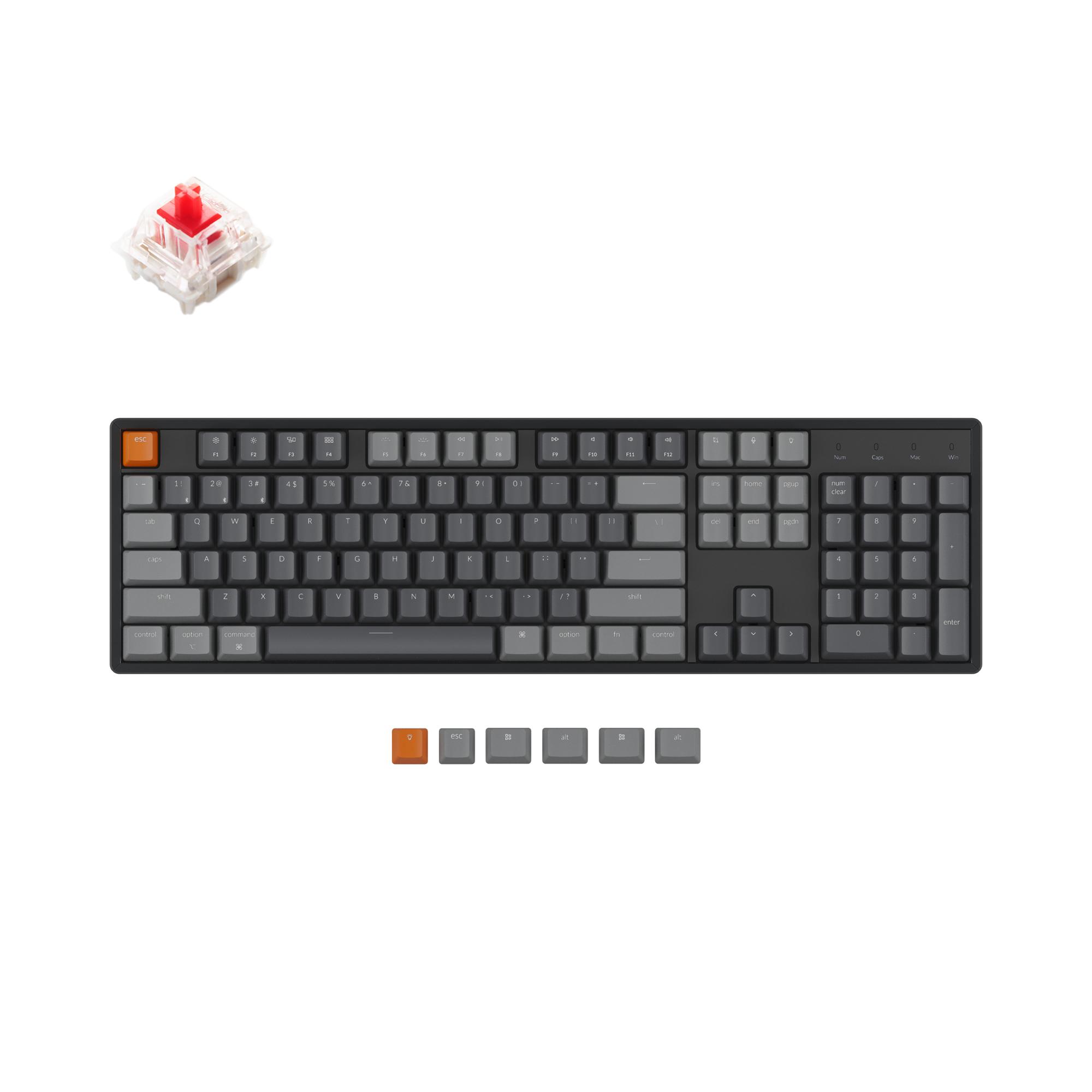 Геймърска механична клавиатура Keychron K10 Hot-Swappable Full-Size Gateron Red Switch RGB LED Aluminium Frame 1