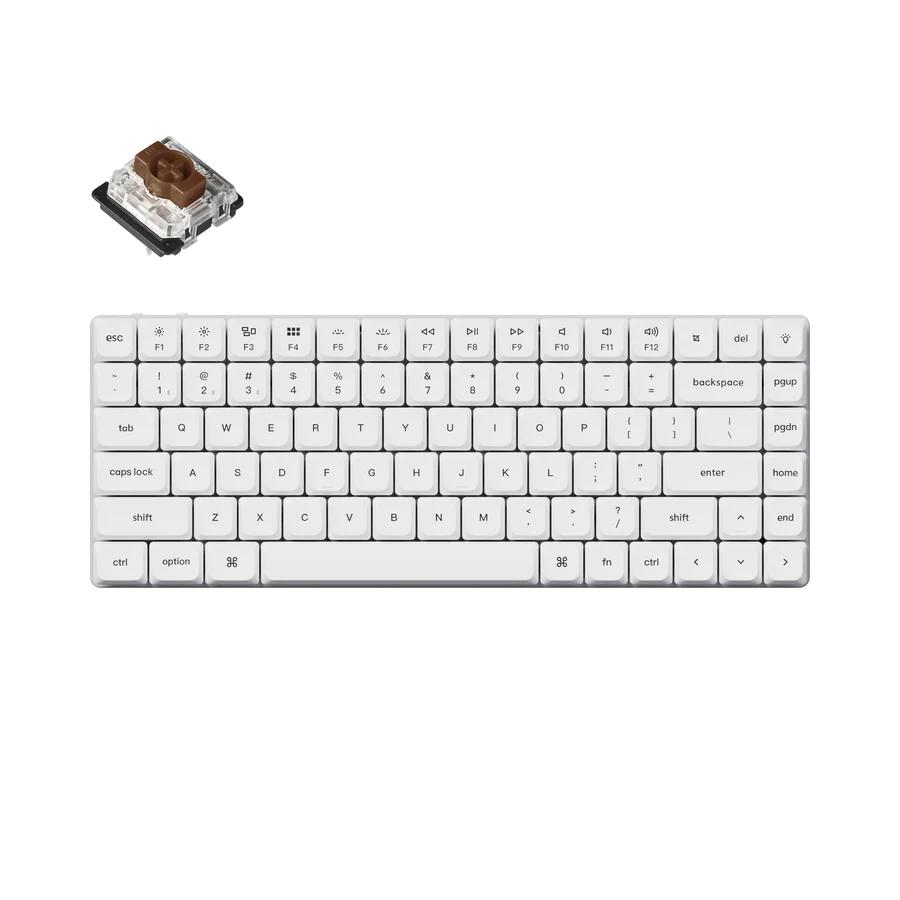 Геймърска механична клавиатура Keychron K3 Pro White QMK/VIA - Brown Brown 1