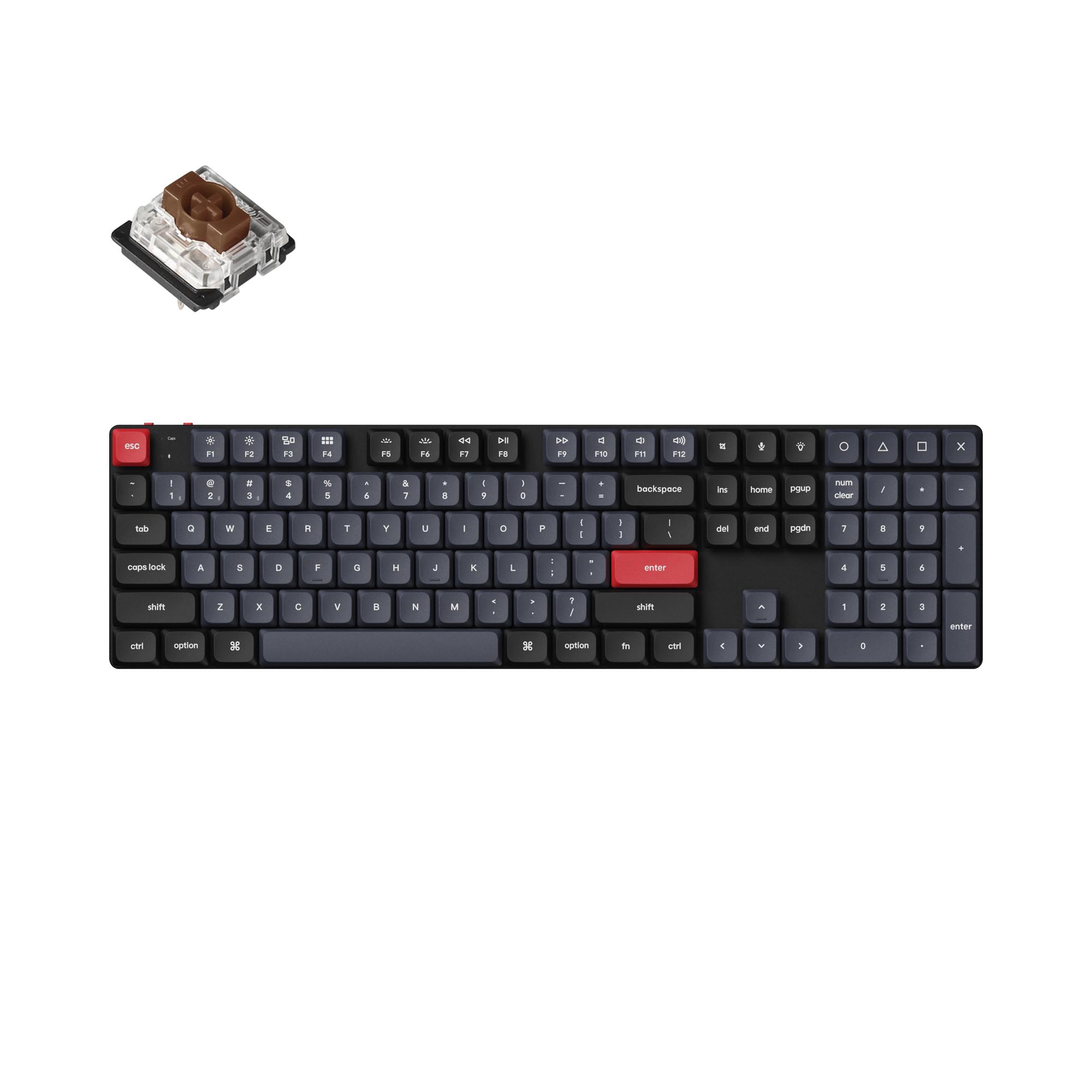 Геймърска механична клавиатура Keychron K5 Pro QMK/VIA Full-Size Low-Profile Gateron(Hot Swappable) Brown Switches RGB Backlight 1