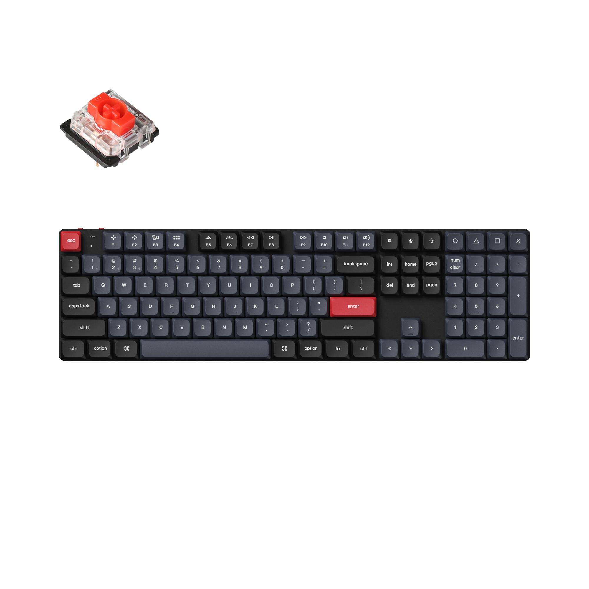 Геймърска механична клавиатура Keychron K5 Pro QMK/VIA Full-Size Low-Profile Gateron(Hot Swappable) Red Switches RGB Backlight 1