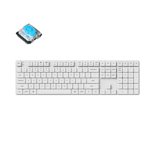 Геймърска механична клавиатура Keychron K5 Pro White, Low Blue Switch 1