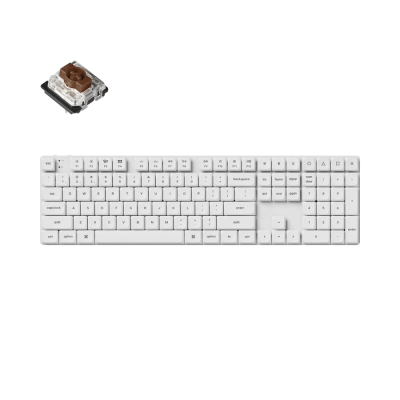 Геймърска механична клавиатура Keychron K5 Pro White, Low Brown Switch 1