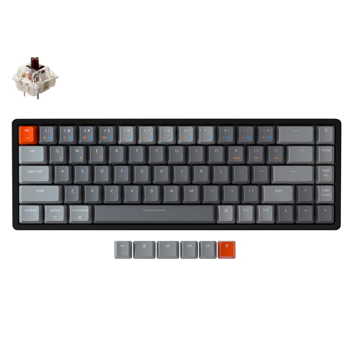 Геймърска Механична клавиатура Keychron K6 65% Gateron G Pro Brown Switch RGB LED 1