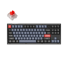 Геймърска Механична клавиатура Keychron V3 TKL Knob QMK Frosted Black Translucent, Keychron K Pro Red Switch, RGB Backlight 1