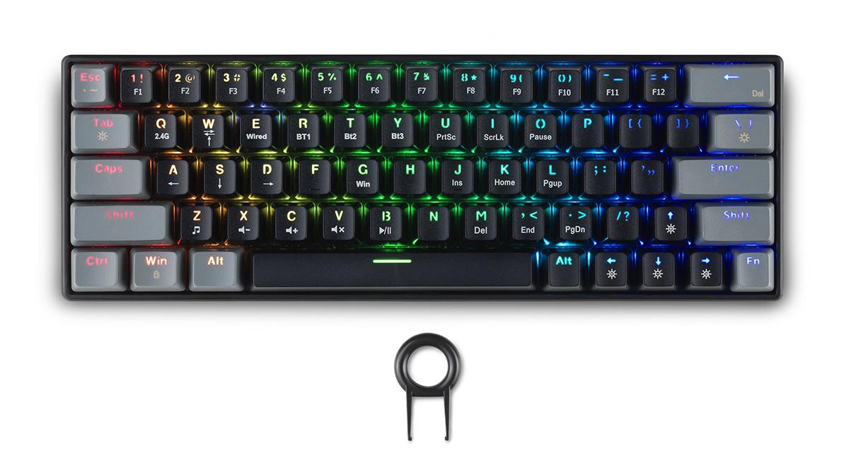 Геймърска безжична клавиатура Spartan Gear Pegasus 2 RGB Black/Grey 1