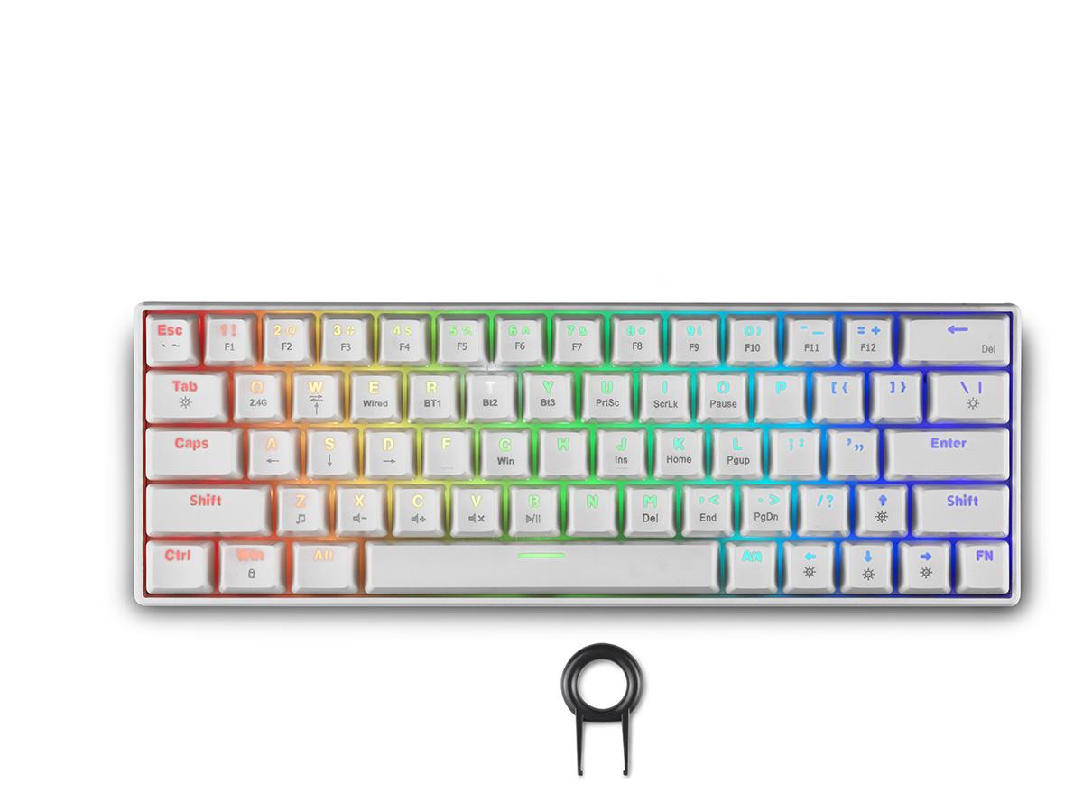 Геймърска безжична клавиатура Spartan Gear Pegasus 2 RGB White 1