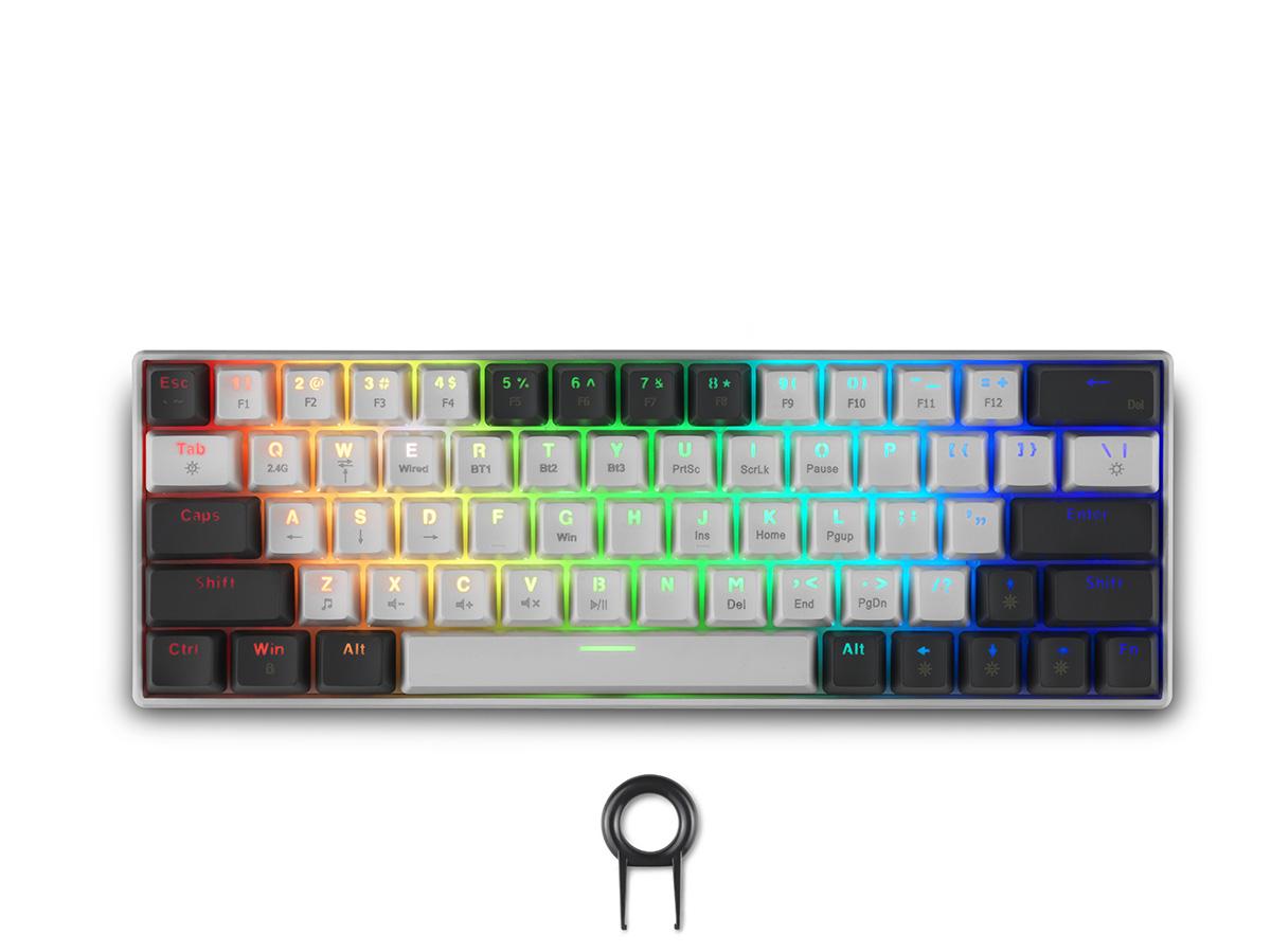 Геймърска безжична клавиатура Spartan Gear Pegasus 2 RGB White/Grey 1