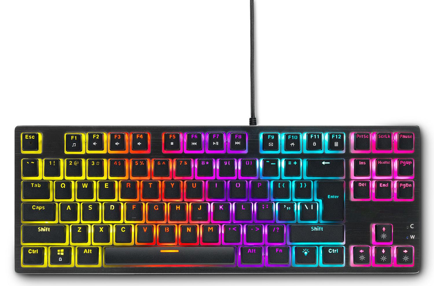 Геймърска механична клавиатура Spartan Gear Lochos 2 RGB TKL, Черна 1