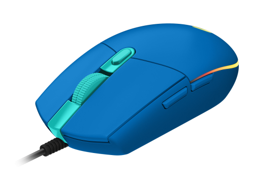 Геймърска мишка Logitech G102 LightSync, RGB, Оптична, Жична, USB, Син 2