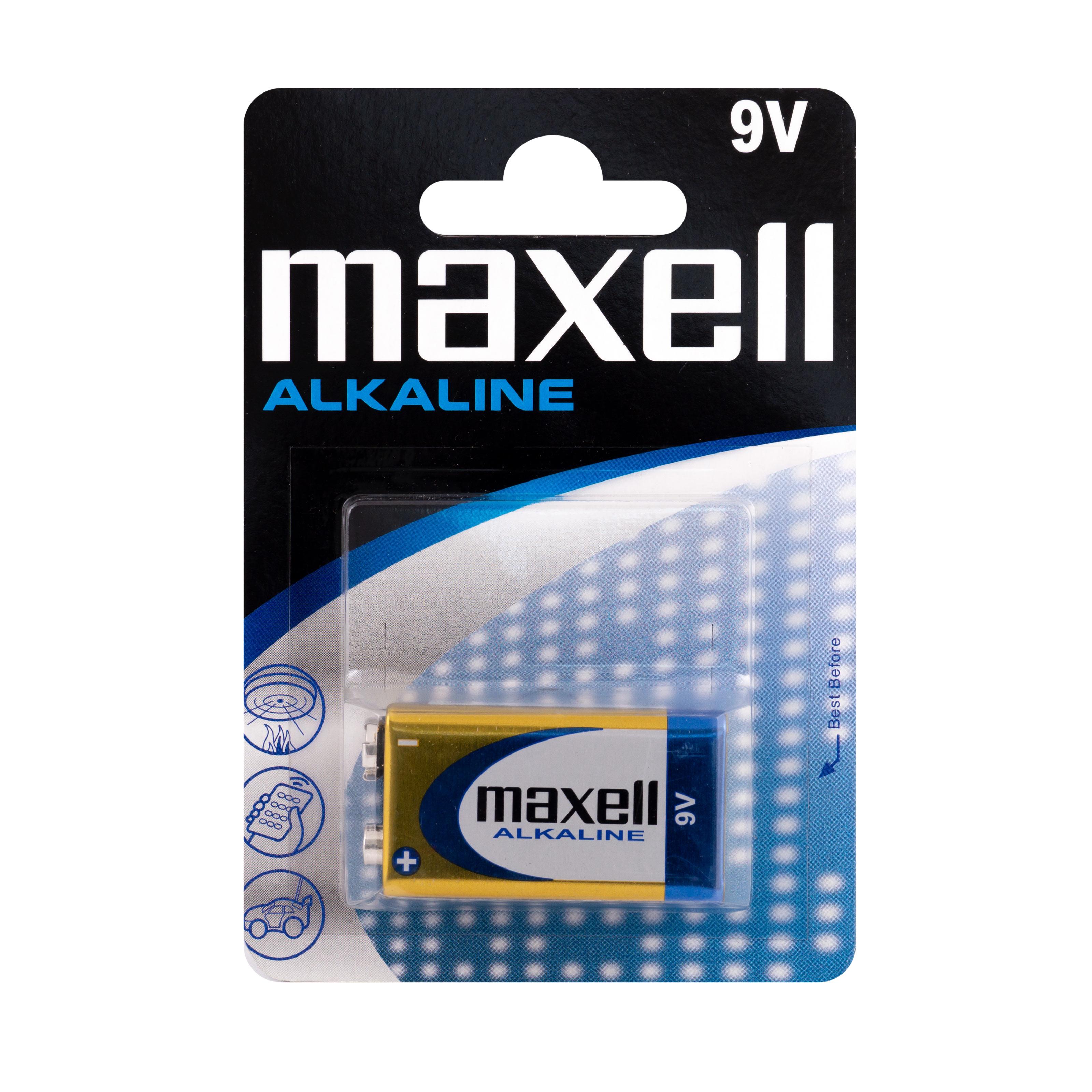 Алкална батерия MAXELL 6LF22 /6LR61/ /9V/ 1 бр., 12 бр/кут. 1