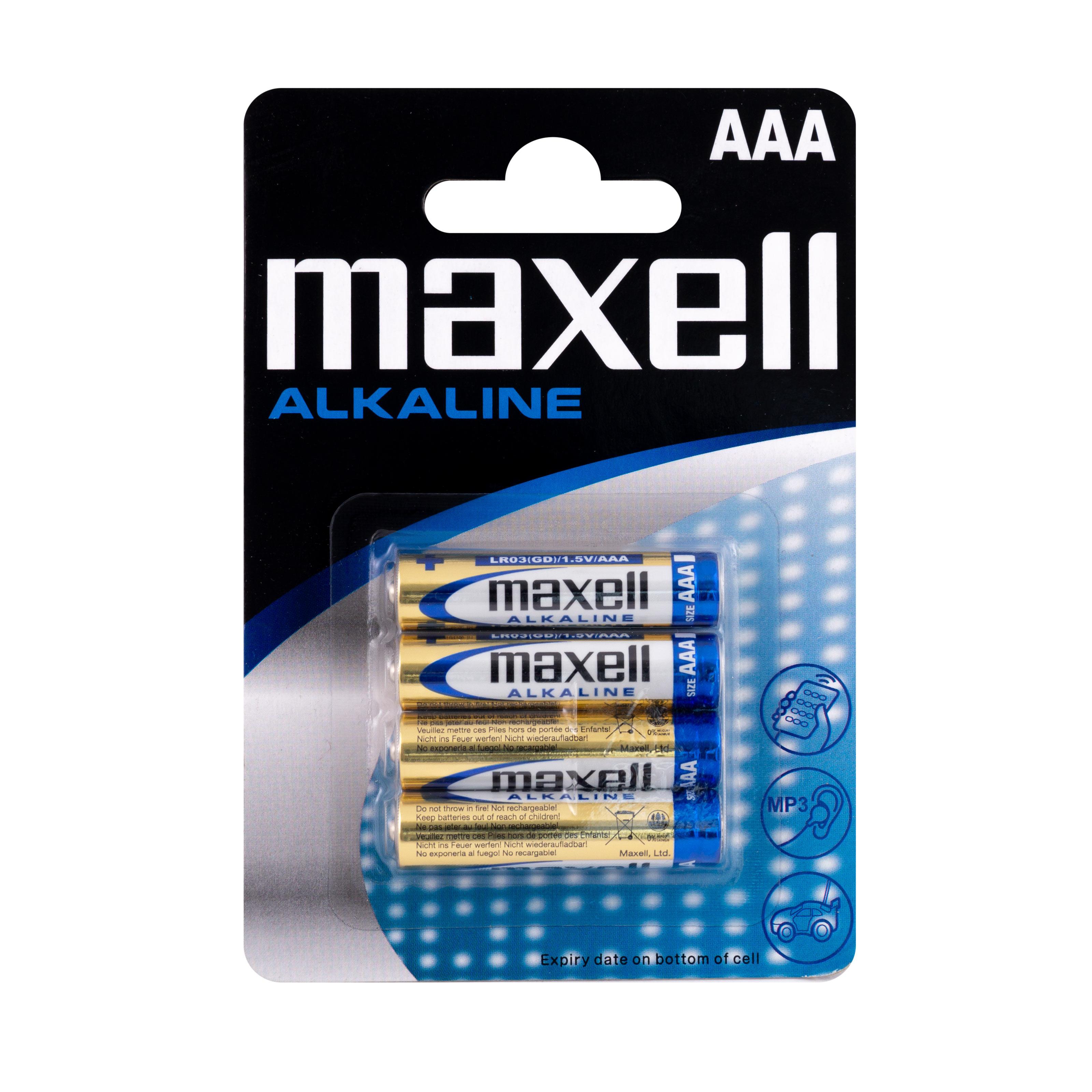 Алкална батерия MAXELL LR03 /4 бр. в опаковка/ 1,5V 1