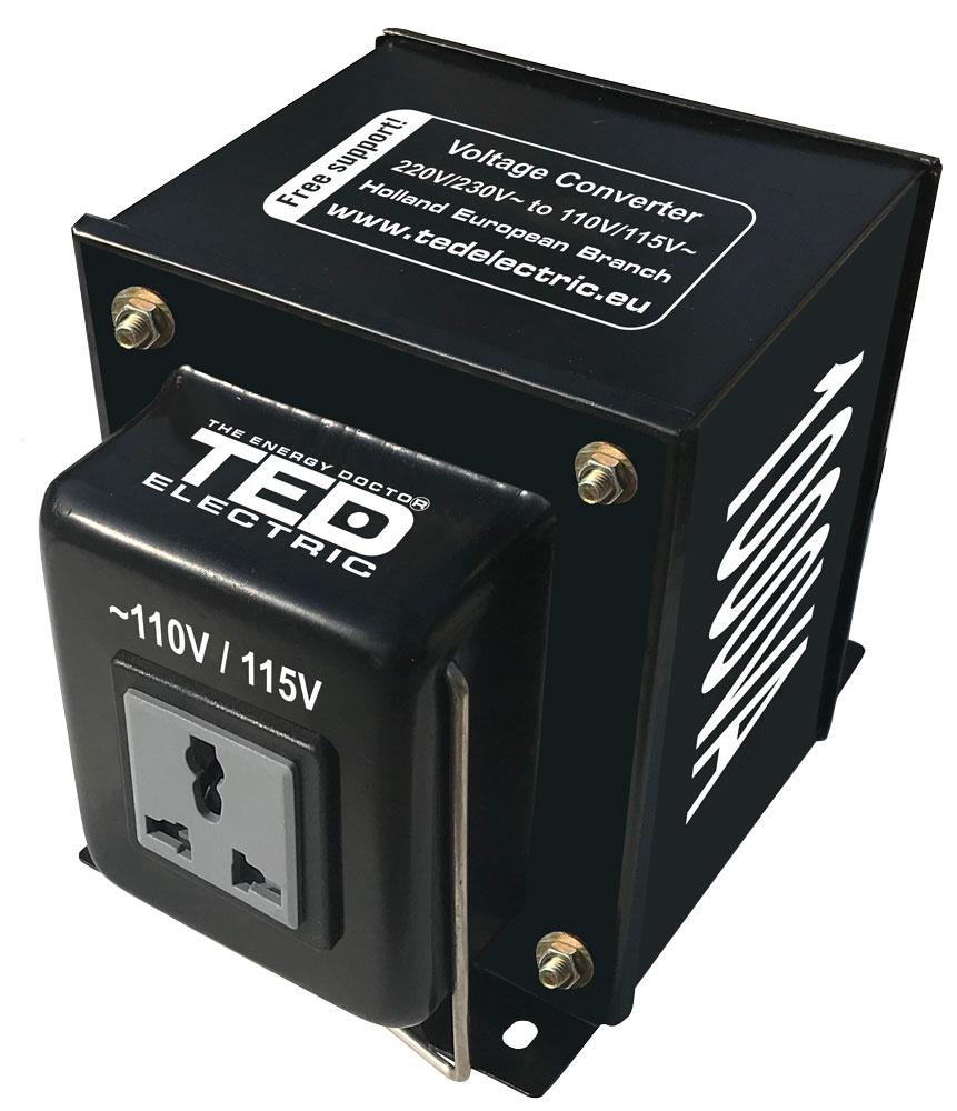 TED ELECTRIC волтов конвертор  220V / 110V  Up / Down  1000VA  TED003645 1