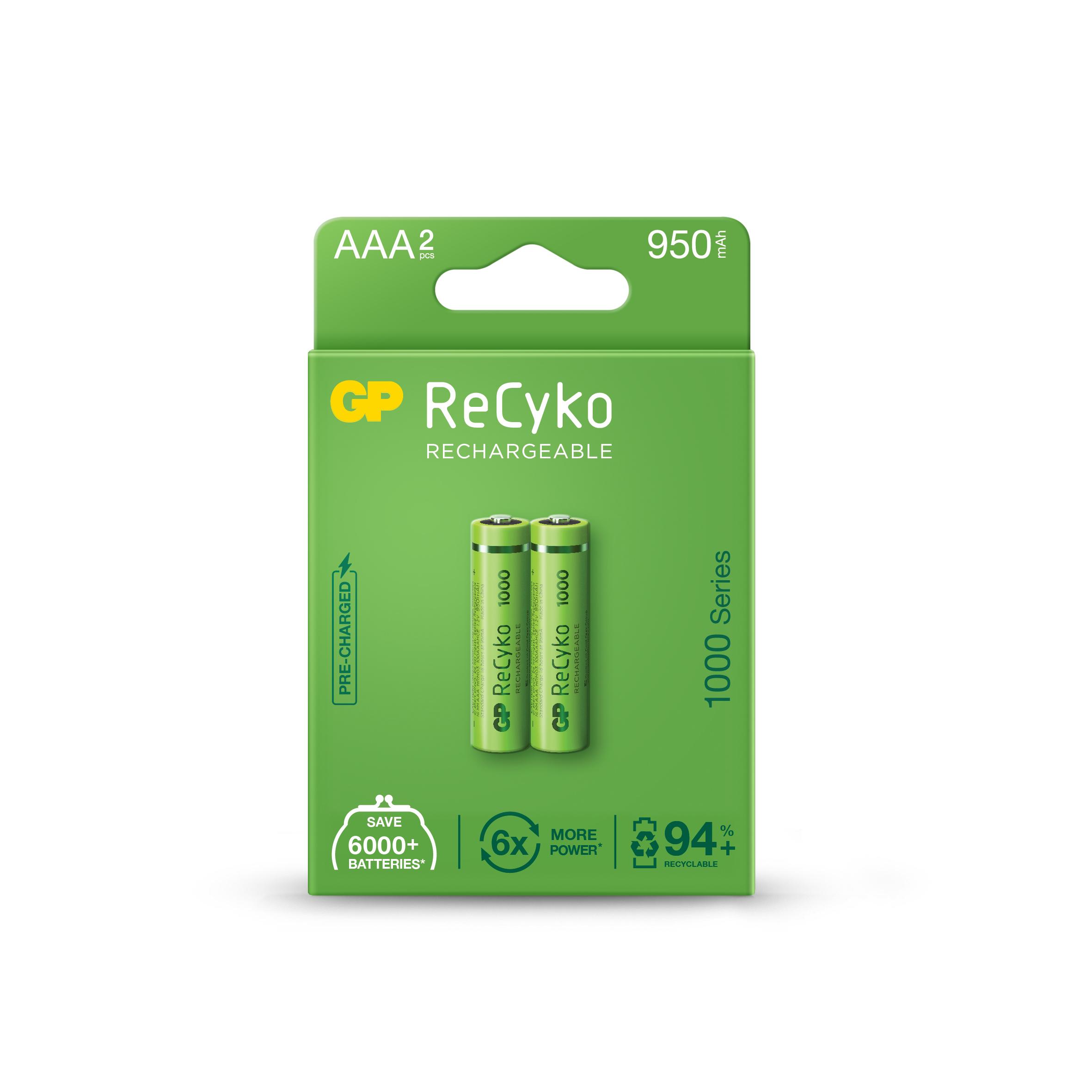 Акумулаторна Батерия GP R03 AAA 1000mAh NiMH 100AAAHCE-EB2 2 бр. в опаковка GP 1