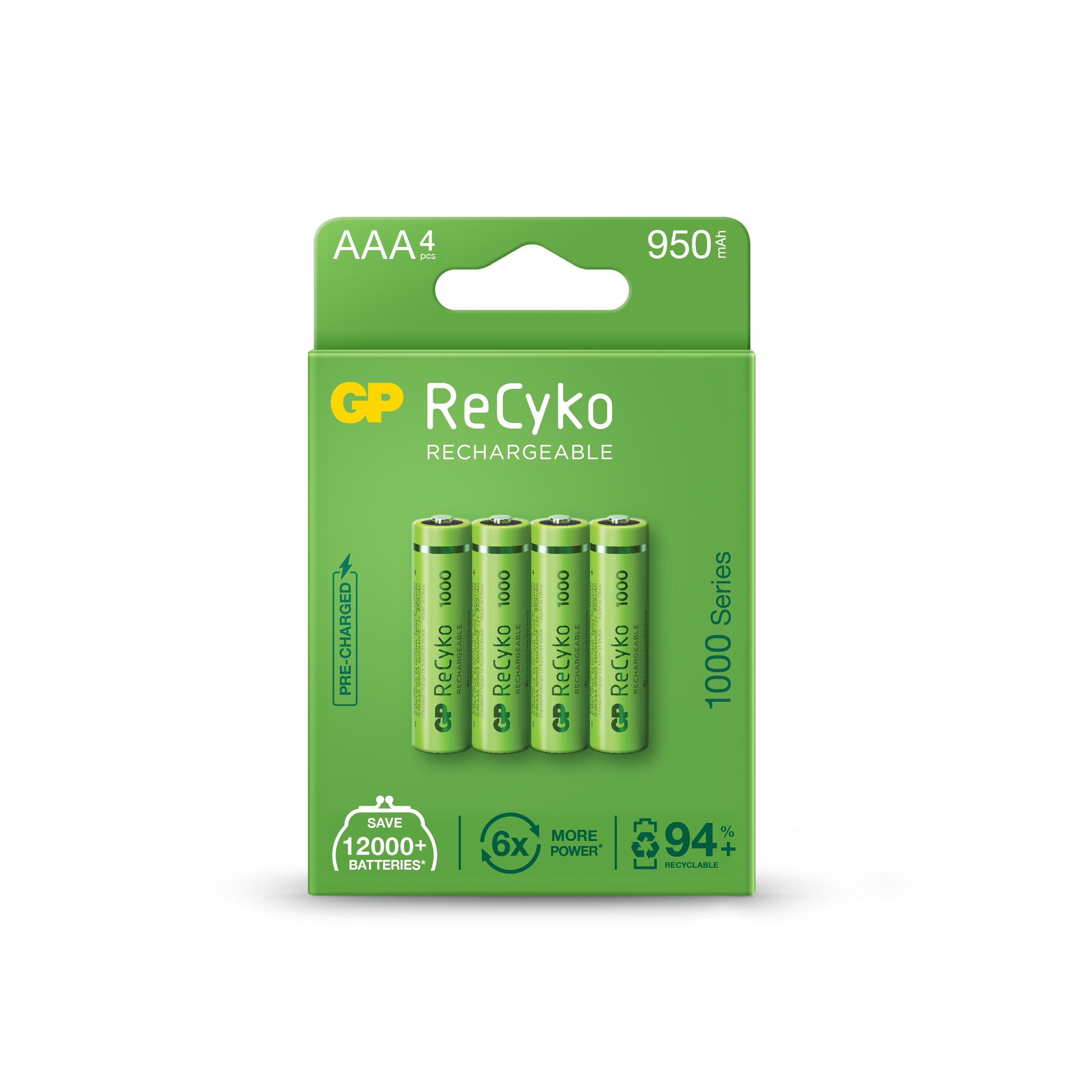 Акумулаторна Батерия GP R03 AAA 1000mAh NiMH 100AAAHCE-EB4 4 бр. в опаковка GP 1