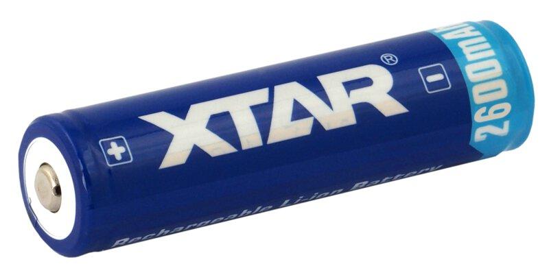 Акумулаторна батерия XTAR за фенери 18650 със защита , 2600mAh, Li-ion 1