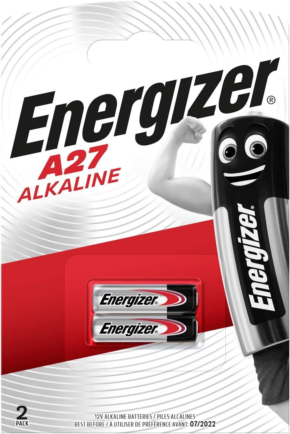 Алкална батерия ENERGIZER 12 V 2 бр. в опаковка за аларми А27 LR27 /цена за 2 батерии/ 1