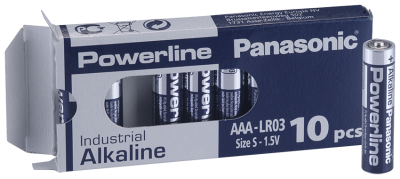 Алкални батерии индустриални LR03 AAA 1,5V 10PK INDUSTRIAL Powerline  PANASONIC 1