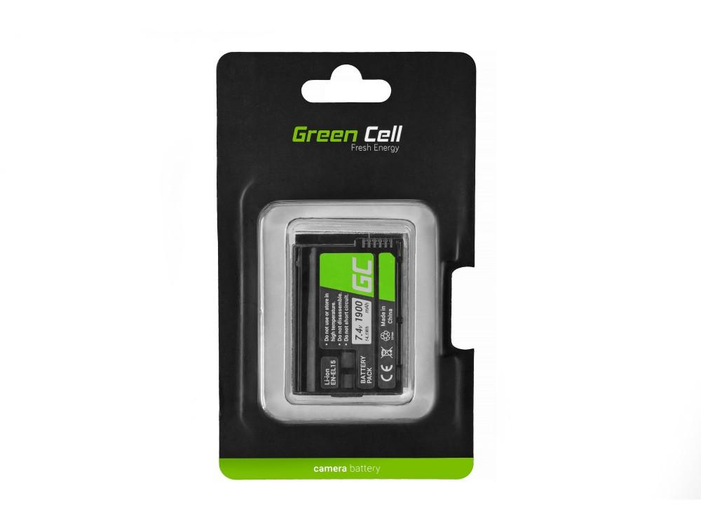 Батерия за апарат NIKON EN-EL15  Li-Ion 7V 1900mAh GREEN CELL 1